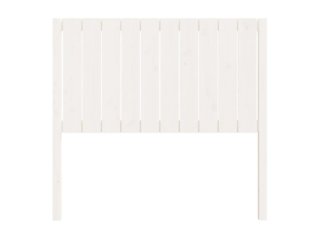 White Headboard 105.5x4x100 cm Solid Pine Wood 75699COAQ