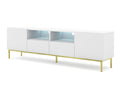 Sunmeub C TV stand, 200 cm, 2D2S, glossy white - gold frame 74134LSKK
