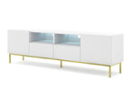 Sunmeub C TV stand, 200 cm, 2D2S, glossy white - gold frame 74134LSKK