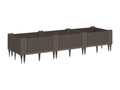 Planter with brown stakes 125x40x28.5 cm PP 84191FHBH