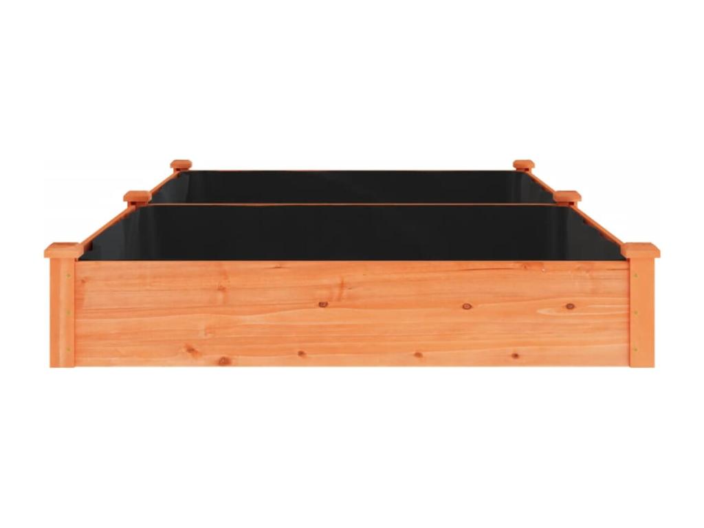 Raised garden bed with lining, 240x120x25 cm, solid fir wood, 47003OZYI
