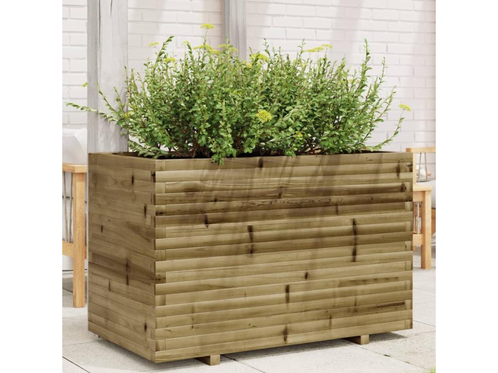 Planter 110x60x72 cm impregnated pine wood 98046HQEW