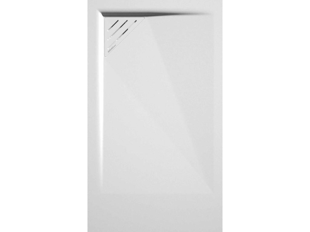 Sunmeub White Smooth Finish Shower Tray with Colored Grid - 140x70 cm 30783PAIV