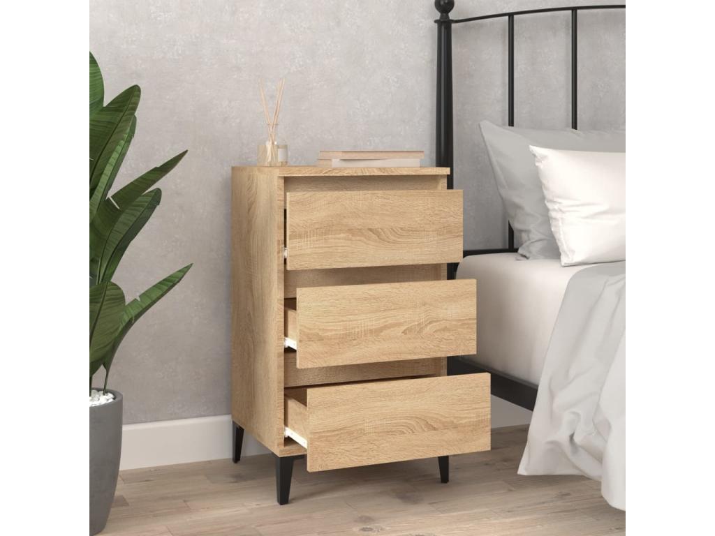 Homeboisstore oak bedside table, 40x35x70 cm, engineered wood, 48871NLPW