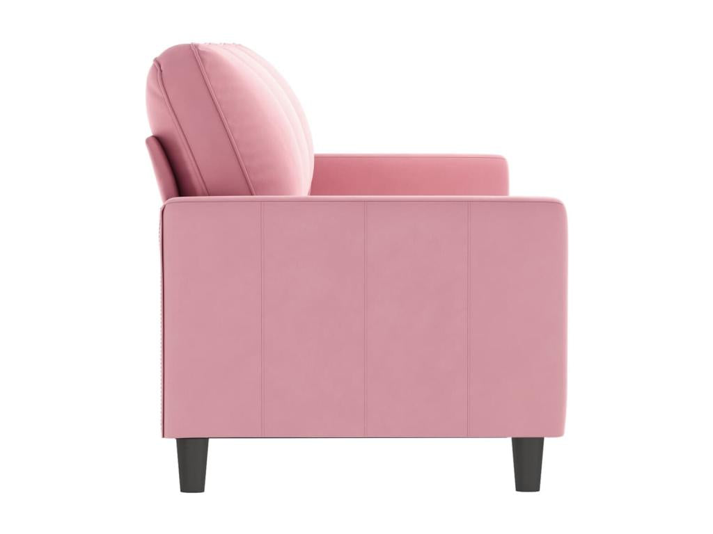 3-seater sofa, pink, 180 cm, velvet, 37904PUUH