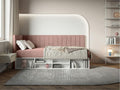 Teen bed with storage - light pink - right-hand side - Sunmeub 79395BHAO