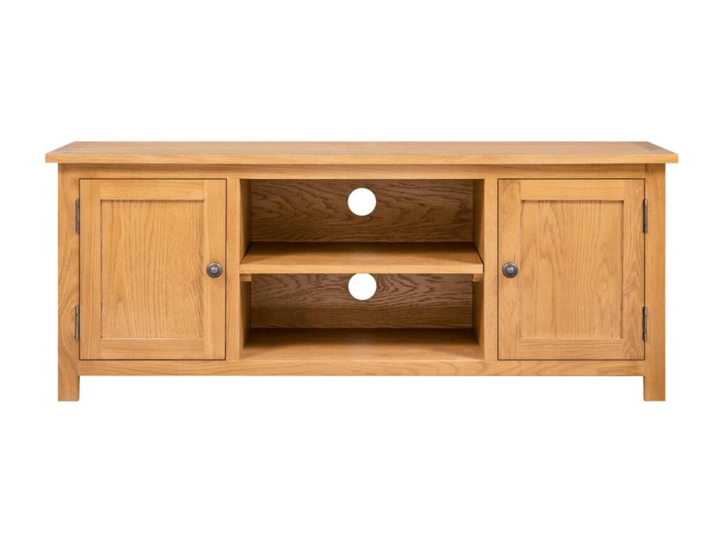 TV stand 110x35x44 cm Solid oak wood 69206UGRA