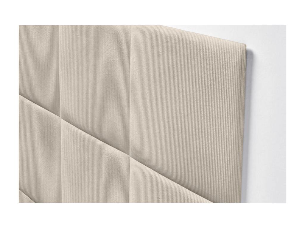 Homeboisstore Upholstered Headboard in High-Quality Corduroy, Homeboisstore Interior Composed of Interchangeable Self-Adhesive Panels, Beige, 140 cm, 50612LHSR