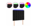Black LED Headboard 90x5x118/128 cm Velvet 69854QEIV
