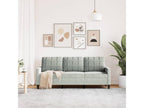 3-seater sofa, light grey, 180 cm, velvet, 27441JMGT