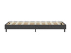 Dark Grey Fabric Mattress and Upholstered Bed Base Set 80x200 2 67523OSTE