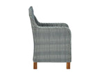 Garden chairs with cushions, 2 pcs, woven resin, light grey, 2 43703HQER