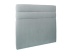 Headboard with lines, bluish-grey velvet, 140 cm wide - 10 cm thick, padded, 33513AYHZ