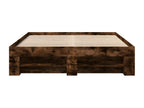 Smoked oak bed frame 120x200 cm engineered wood 88020DQXX