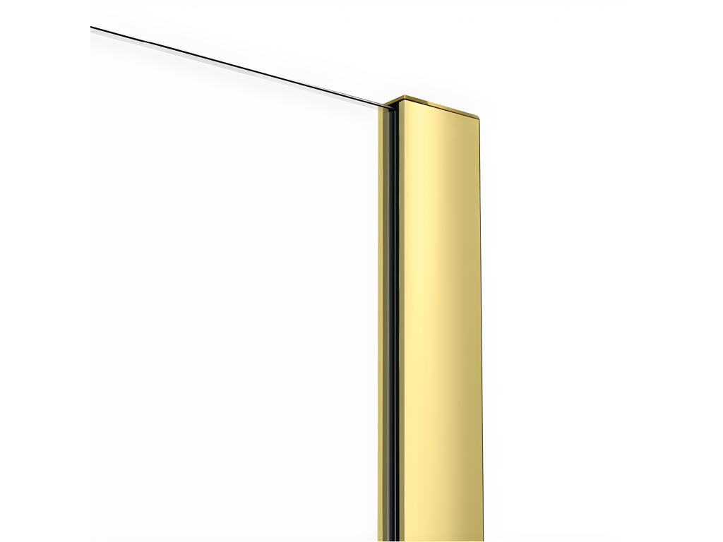 Sunmeub 160x80cm sliding shower enclosure, gold, front access, 76497BZOD