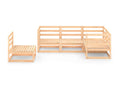 5-piece garden furniture set, solid pine wood, 49957PGSI