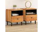 2-piece bedside tables, 40x33x46 cm, Sunmeub solid wood, 86024QXDV