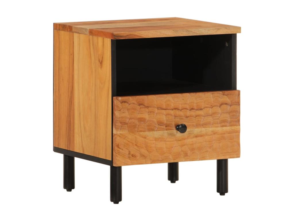 2-piece bedside tables, 40x33x46 cm, Sunmeub solid wood, 86024QXDV