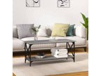 Sunmeub Grey Coffee Table 100x45x45 cm Engineered Wood and Iron 20380UNSO