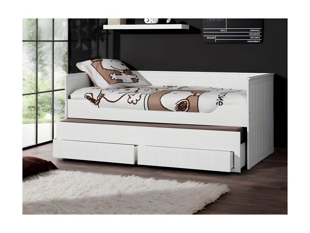 Sunmeub Captain's Bed for Children 90x200cm White 05743IZMS