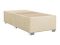 Cream bed frame without mattress, 90x200 cm, fabric, 55920HZHV