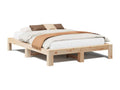Bed frame without mattress 140x200 cm solid pine wood 09795KNRQ