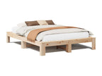 Bed frame without mattress 140x200 cm solid pine wood 09795KNRQ