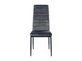 Dining chair x1, simple design in grey velvet with decorative Sunmeub black metal frame 10 0002057 68310UZNC