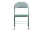 Set of 6 folding velvet and metal chairs - Almond green - Homeboisstore 15299QYDW