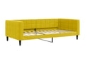 Daybed with trundle and drawers, yellow, 100x200 cm, velvet, 75289AQRE