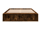 Smoked oak bed frame 140x190 cm engineered wood 14209QCYP