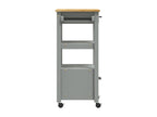 Sunmeub Kitchen Trolley 48x40x90 cm Solid Pine Wood 38219HZCM