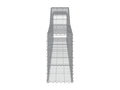 9-piece arched gabion baskets, 400x30x60/80 cm, galvanized iron, 01605FIOB
