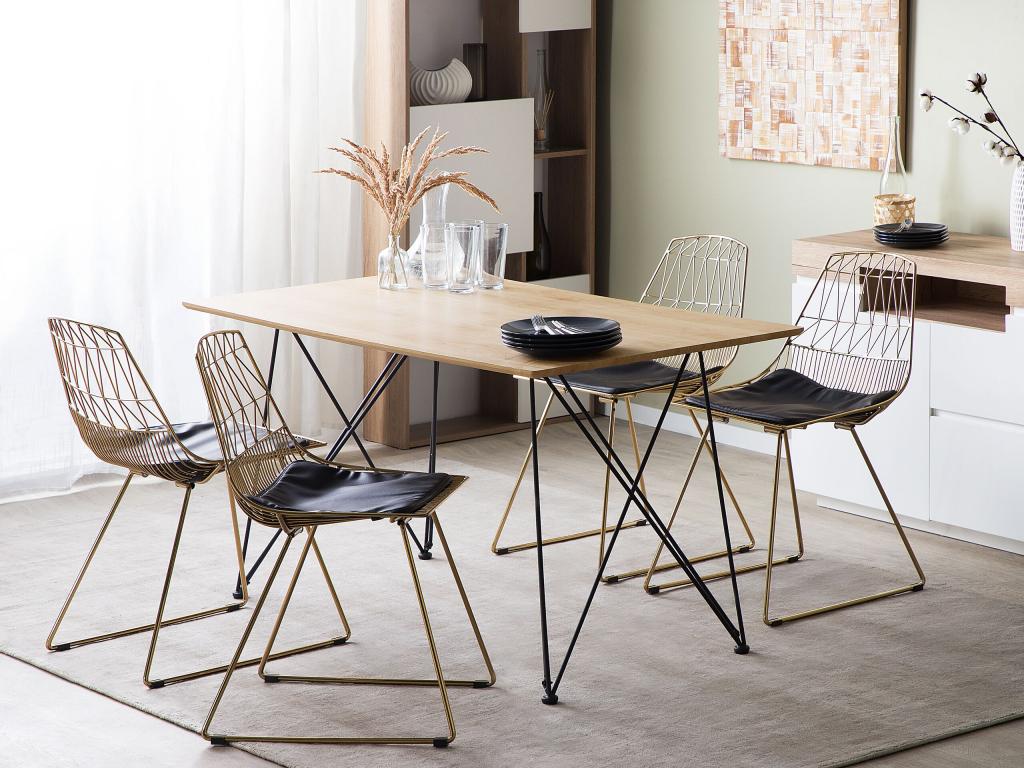Homeboisstore Dining Table Light Brown 140 cm 80 cm 19605BCCX