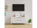White TV stand 102x44.5x50 cm Engineered wood 11786WAUW