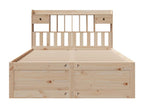 Bookcase bed without mattress 140x190 cm solid pine wood 84519RUQK