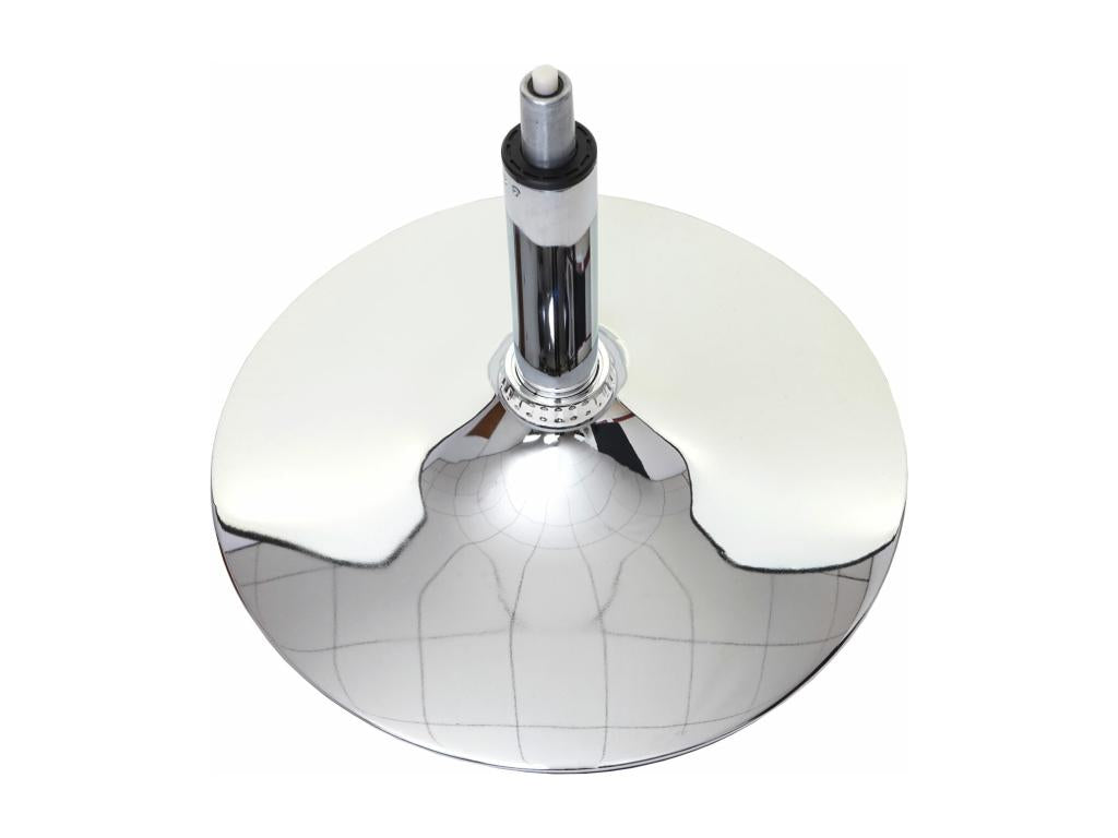 Sunmeub-A50 III Retro 1950s Style Dining Chair in Faux Leather - White with Chrome Metal Legs 18796XGDD