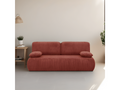 3-seater convertible sofa with storage compartment in rust-colored corduroy - Homeboisstore 63465IESE