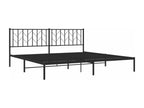 Metal bed frame with black headboard 200x200 cm 16769TOGB