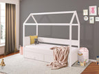 Sunmeub 133 Unique White Bed 80x180cm Wooden Slatted Base for Sunmeub 87x190x172cm 58097NBOZ