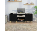 Black record cabinet 121x38x48 cm engineered wood 59237UNFH
