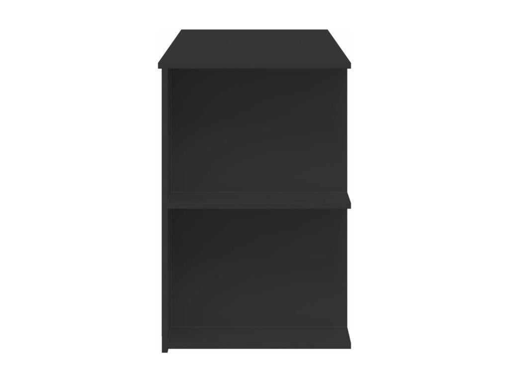 Black desk 140x50x75 cm engineered wood 80927WYWV