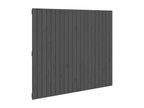 Wall-mounted headboard, grey, 127.5x3x110 cm, solid pine wood, 51388EAIM