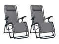 Folding patio chairs, set of 2, grey, Homeboisstore 68639QOMU