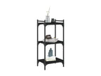 3-tier black bookcase, 40x30x86 cm, engineered wood, 52609ZFYA