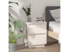 White bedside table 40x35x50 cm Solid pine wood 52920PYYC