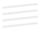 Wall shelves, 4 pcs, White, 100x9x3 cm, 89885PSYJ