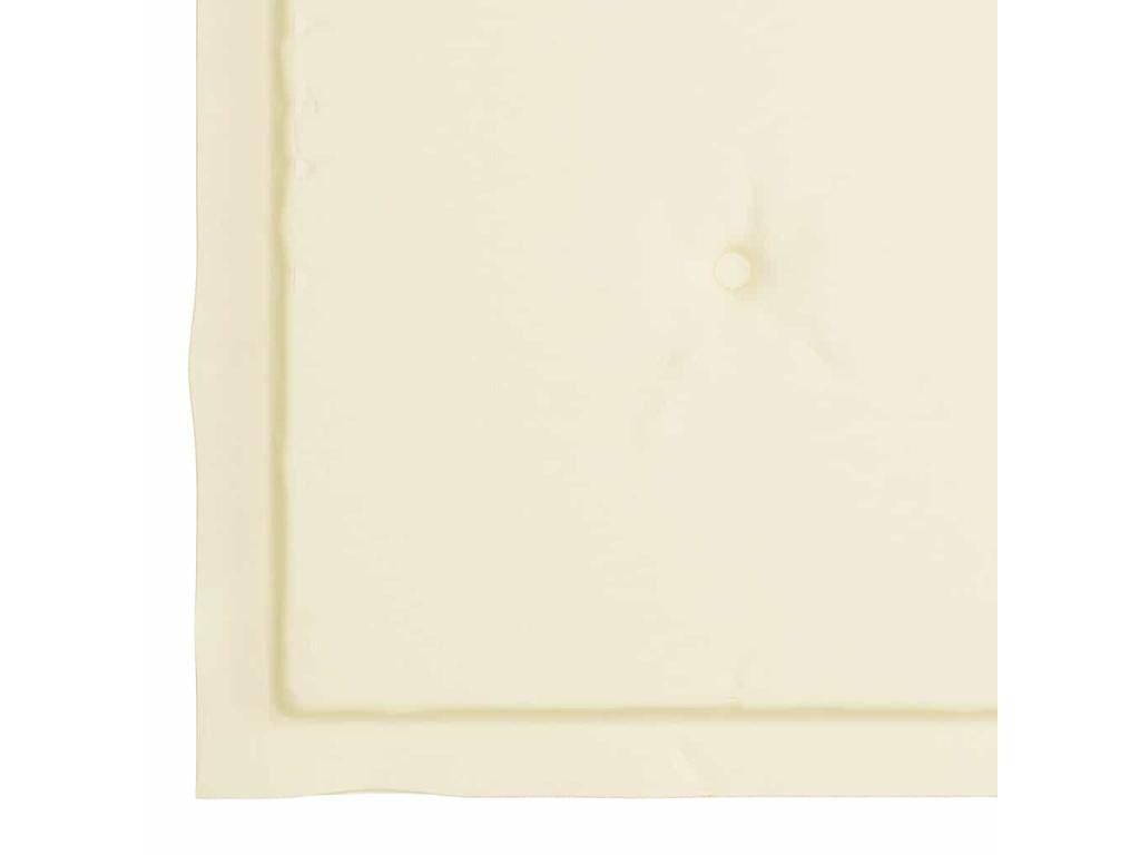 Garden chairs and cream cushions, set of 4, solid teak wood, 90868GWRA