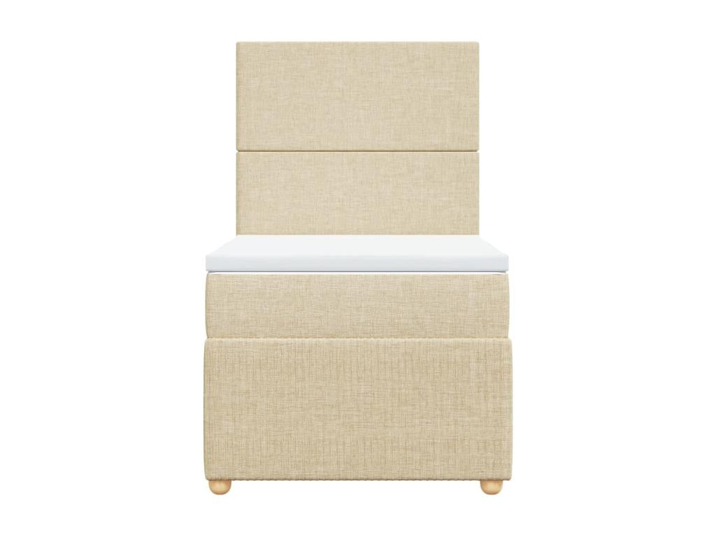 Bed base with mattress, Cream 80x200 cm, Fabric, 74369JWPD, available at Homeboisstore