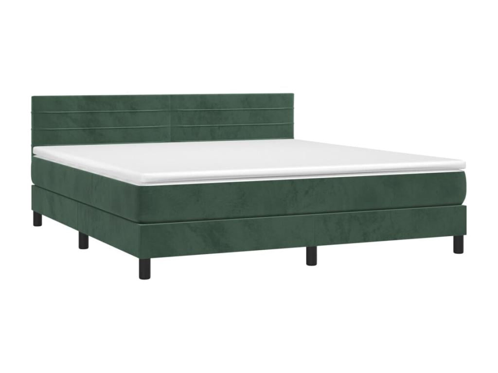 Sunmeub bed base with LED mattress, dark green, 160x200 cm, 10809ZZJI